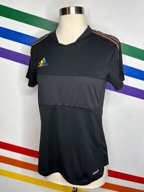Adidas rainbow pride women’s fit athletic top size small
